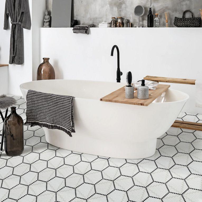 Geometro 2.0 Metro Downtown Hexagon Matte Glass  Mosaic