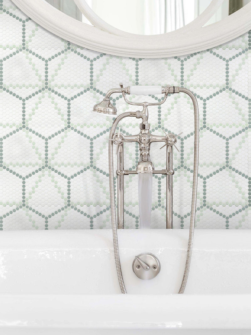Geometro 2.0 Metro Midtown Hexagon Matte Glass  Mosaic