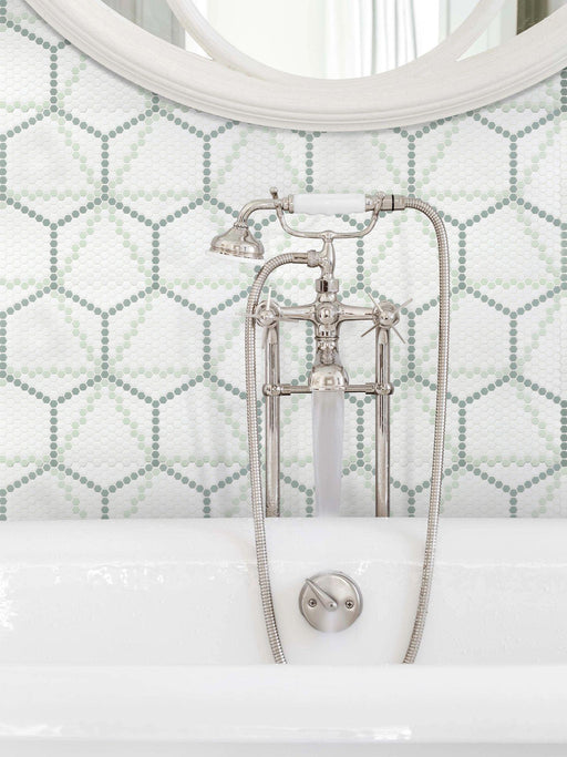 Geometro 2.0 Metro Midtown Hexagon Matte Glass  Mosaic