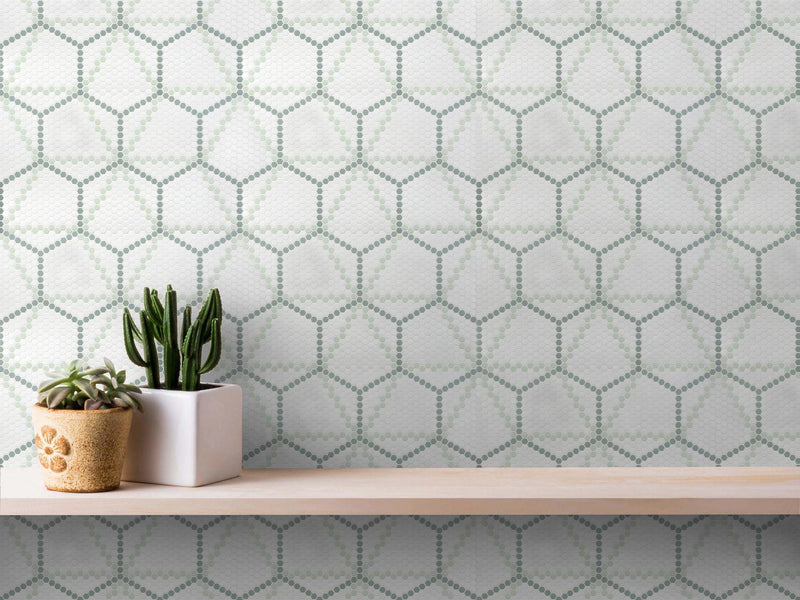 Geometro 2.0 Metro Midtown Hexagon Matte Glass  Mosaic