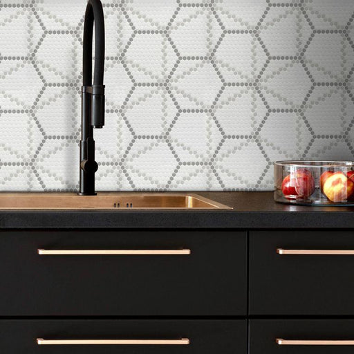Geometro 2.0 Metro Uptown Hexagon Matte Glass  Mosaic