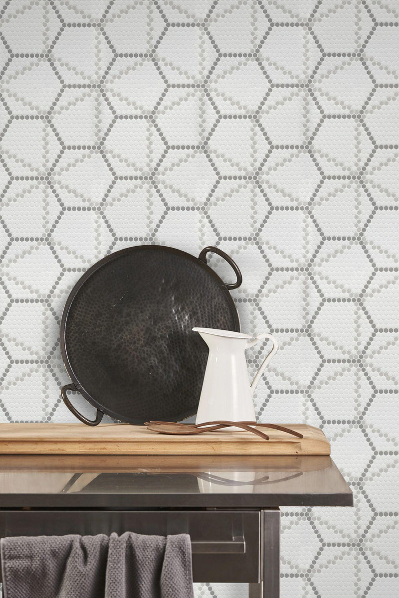Geometro 2.0 Metro Uptown Hexagon Matte Glass  Mosaic