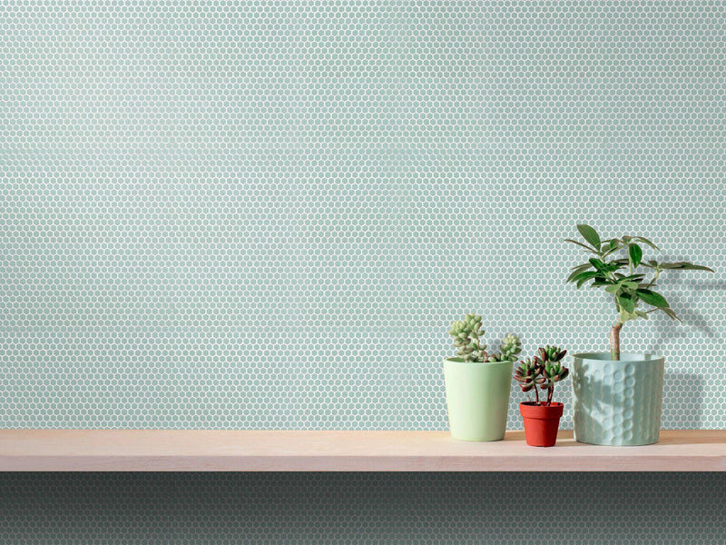 Geometro 2.0 Thyme Hexagon Matte Glass  Mosaic