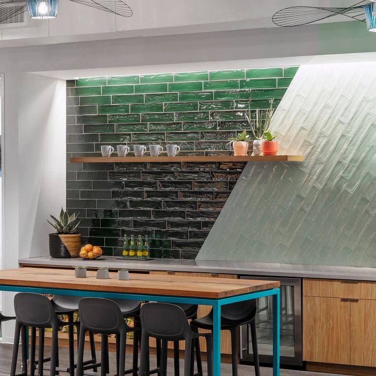 Gioia Avocado Glossy 4x16 Porcelain  Tile