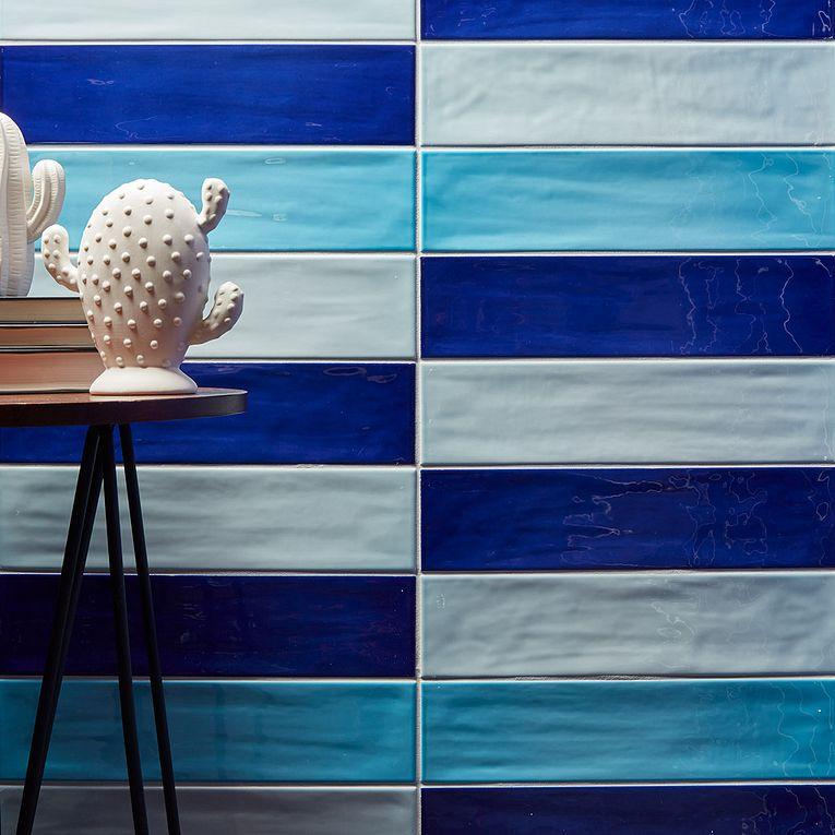 Gioia Azure Glossy 4x16 Porcelain  Tile