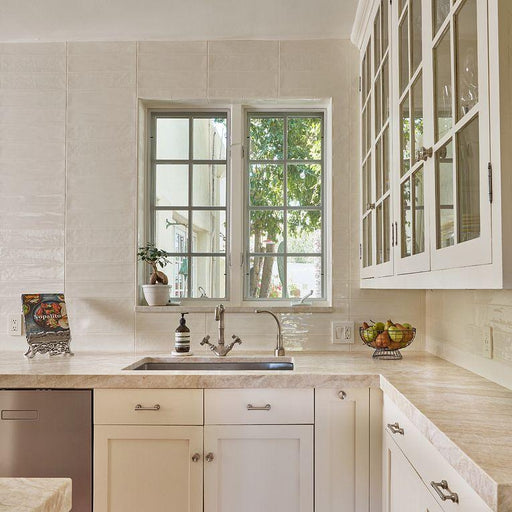 Gioia Greige Glossy 4x16 Porcelain  Tile