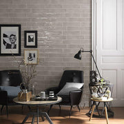 Gioia Greige Glossy 4x16 Porcelain  Tile