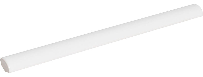 Gioia Milk Glossy 3/8x8 Porcelain Pencil Bullnose