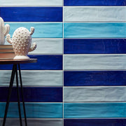 Gioia Navy Glossy 4x16 Porcelain  Tile