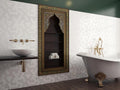 Glam White Hexagon Matte, Glossy Glass  Mosaic