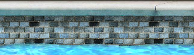 Glasstel Aqua 7/8x1-7/8 Subway Matte, Textured Porcelain  Mosaic