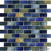 Glasstel Autumn 7/8x1-7/8 Subway Matte, Textured Porcelain  Mosaic