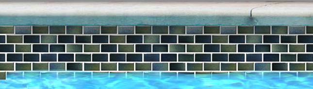 Glasstel Captain Blue 7/8x1-7/8 Subway Matte, Textured Porcelain  Mosaic