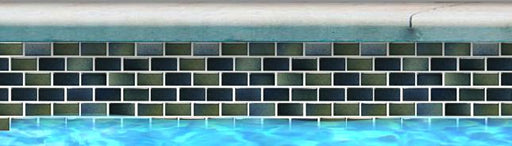 Glasstel Captain Blue 7/8x1-7/8 Subway Matte, Textured Porcelain  Mosaic