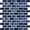 Glasstel Indigo 7/8x1-7/8 Subway Matte, Textured Porcelain  Mosaic