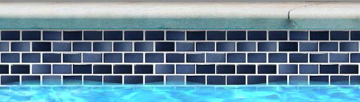 Glasstel Indigo 7/8x1-7/8 Subway Matte, Textured Porcelain  Mosaic