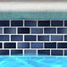 Glasstel Indigo 7/8x1-7/8 Subway Matte, Textured Porcelain  Mosaic