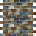 Glasstel Tahoe 7/8x1-7/8 Subway Matte, Textured Porcelain  Mosaic