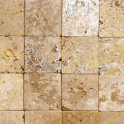 Gold Travertine Paver 12x12 Tumbled   1.25 inch