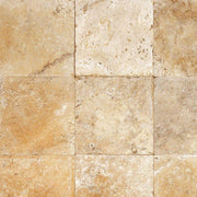 Gold Travertine Paver 6x6 Tumbled   1.25 inch