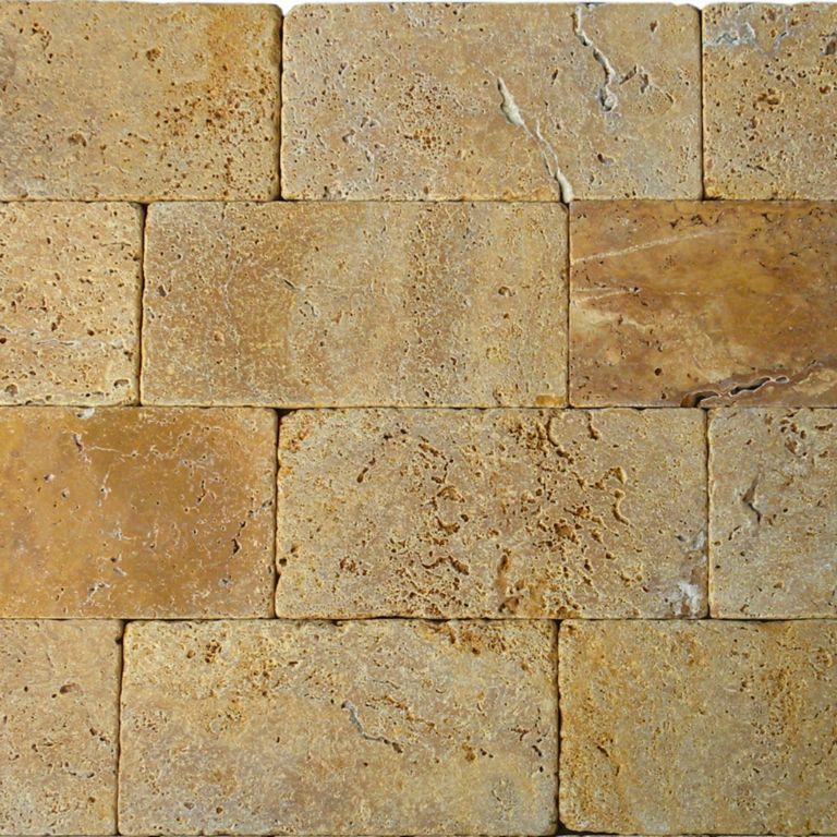 Gold Travertine Tile 6x12 Tumbled