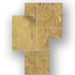 Gold Travertine Tile Pattern Brushed Chiseled