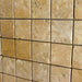 Gold Yellow 2x2 Square Tumbled Travertine  Mosaic