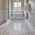 Grigio Basketweave Polished Marble  Mosaic