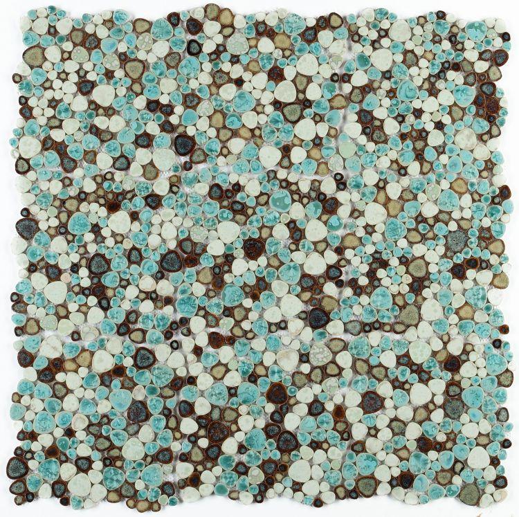 Growing Grass Pebble  Porcelain  Mosaic