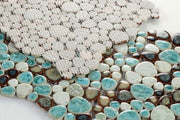 Growing Grass Pebble  Porcelain  Mosaic