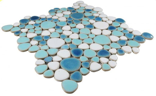 Growing Jewel Iris Pebble  Porcelain  Mosaic