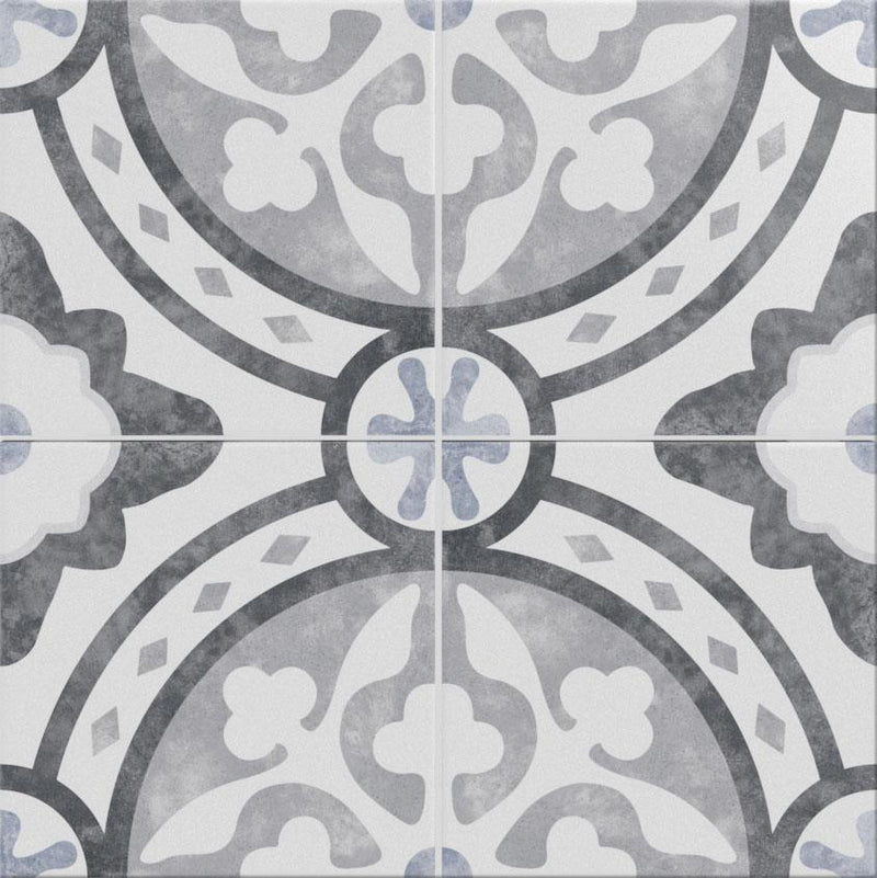 Heritage Grey Blue 9216 8x8 Porcelain  Tile