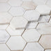 Hexagon Calacatta Gold 3x3  Polished Marble  Mosaic