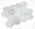 Hexagon Calacatta White 3x3  Honed Marble  Mosaic