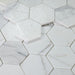 Hexagon Calacatta White 3x3  Honed Marble  Mosaic