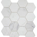 Hexagon Calacatta White 3x3  Polished Marble  Mosaic
