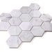Hexagon Carrara 3x3  Polished Marble  Mosaic