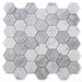 Hexagon City Grey 2x2  Polished Marble  Mosaic