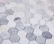 Hexagon Dusk 2x2  Polished Marble  Mosaic