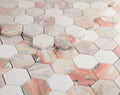 Hexagon Rose 2x2  Polished Marble  Mosaic