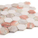 Hexagon Rose 2x2  Polished Marble  Mosaic
