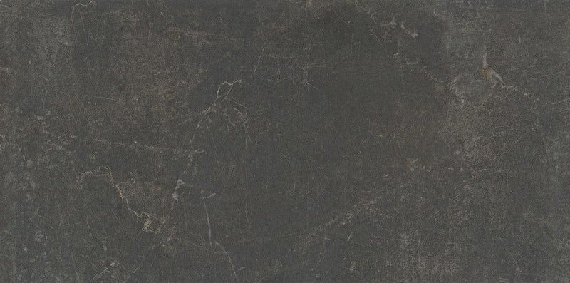 Historia Vintage Black Semi Polished 12x24 Porcelain  Tile