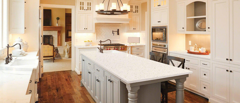 Iced White 108x42 2 cm Polished Quartz Prefab