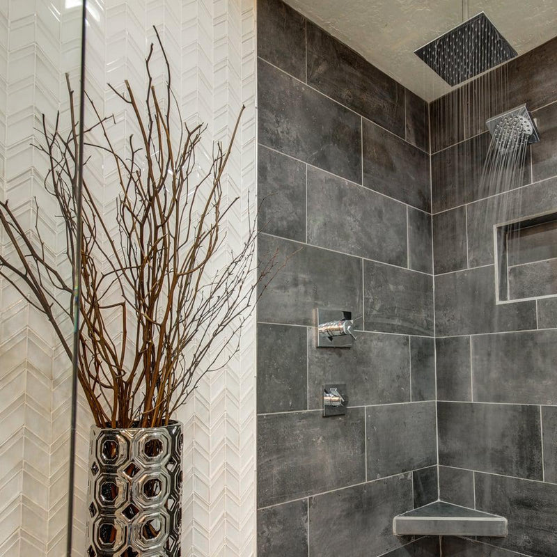 Islandia Aruba Chevron Glossy, Matte Glass  Mosaic