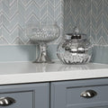 Islandia Barbados Chevron Glossy, Matte Glass  Mosaic