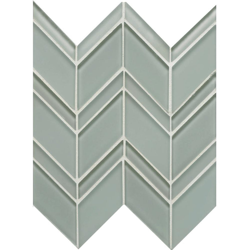 Islandia Caicos Chevron Glossy, Matte Glass  Mosaic