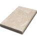 Ivory Beige Travertine Coping 12x18 Tumbled Double Bullnose  2 inch