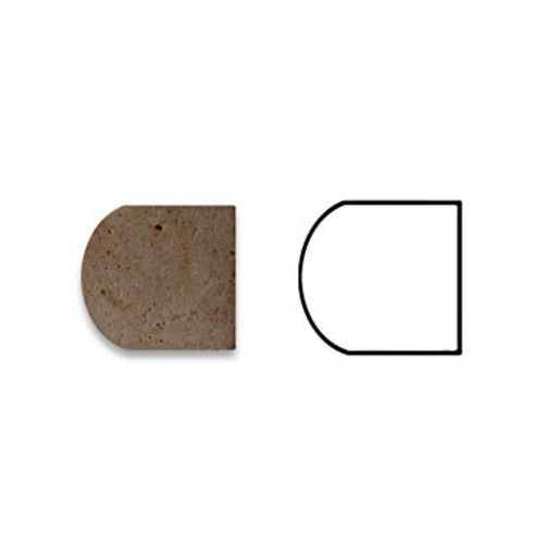 Ivory Light Travertine Trim 1x12 Honed, Unfilled     Rope Liner