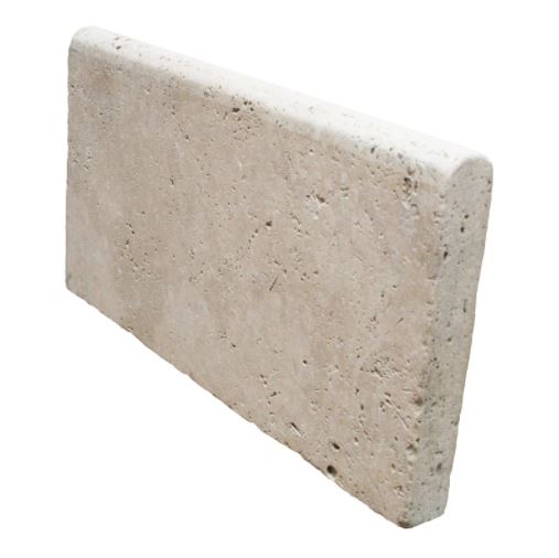 Ivory Travertine Coping 12x24  Bullnose  5 cm