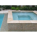 Ivory Travertine Coping 12x24 Tumbled Bullnose  3 cm